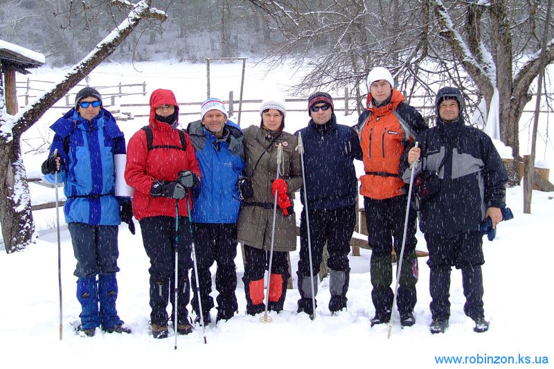 31 января 2010. Группа перед выходом на гору Берлан