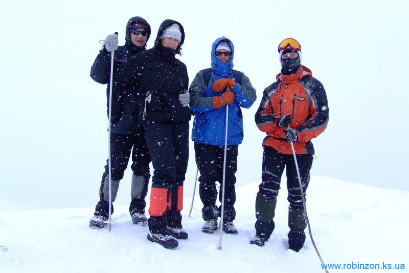 Группа на снежной прогулке, 1 февраля 2010